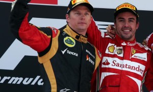 Fernando Alonso and Kimi Raikkonen ferrari