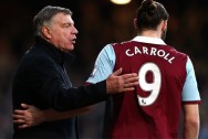 West Ham boss Sam Allardyce and andy carroll