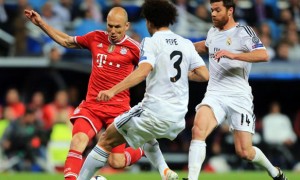 Bayern Munich Arjen Robben attacks real madrid pepe and xabi