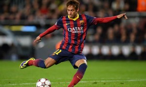 Junior Neymar Barcelona in action