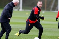 Wayne Rooney during a training session Manchester United