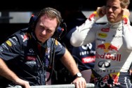 Christian Horner and Sebastian Vettel Red Bull team