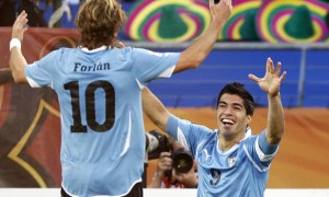 Diego Forlan and Luis Suarez Uruguay