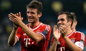 Thomas Muller and Philip Lahm Bayern Munich