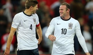 Steven Gerrard and Wayne Rooney England