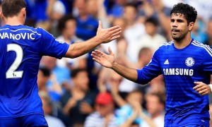 Diego Costa and Branislav Ivanovic Chelsea
