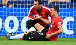Jonny Evans ankle injury Manchester United