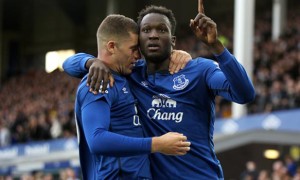 Romelu Lukaku and Ross Barkley Everton