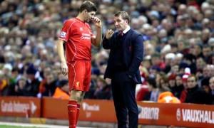 Liverpool manager Brendan Rodgers and Steven Gerrard