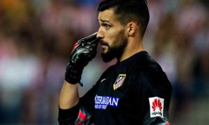 Atletico Madrid goalkeeper Miguel Angel Moya