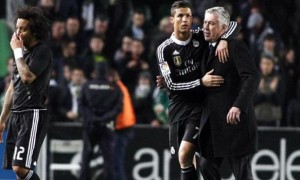 Real Madrid Carlo Ancelotti and Cristiano Ronaldo