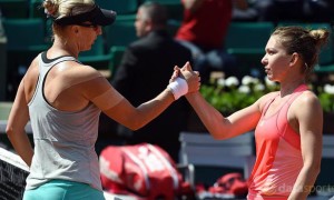 Mirjana Lucic-Baroni and Simona Halep French Open