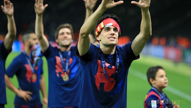 Barcelona Marc Bartra celebrates