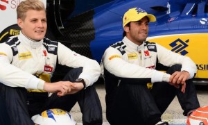 Sauber drivers Felipe Nasr and Marcus Ericsso F1