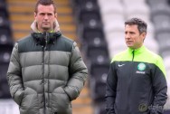 Celtic manager Ronny Deila and assistant John Collins