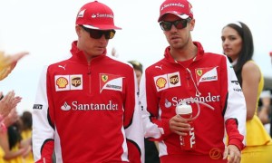 Kimi Raikkonen and Sebastian Vettel F1 Italian Grand Prix