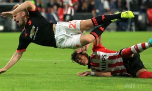 Luke Shaw Man United v PSV Eindhoven