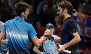 Novak Djokovic and Roger Federer ATP World Tour Finals
