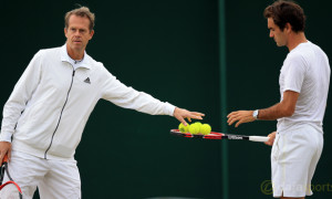 Roger Federer and coach Stefan Edberg Tennis