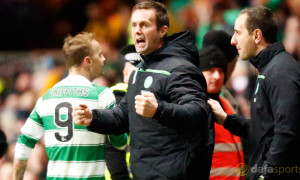 Celtic boss Ronny Deila and Leigh Griffiths