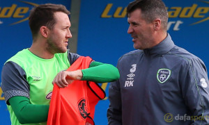 Republic of Ireland Roy Keane and Aiden McGeady Euro 2016