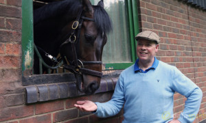 Trainer Clive Cox and Kodi Bear Horse Racing