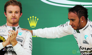 F1 Mercedes duo Lewis Hamilton and Nico Rosberg British Grand Prix