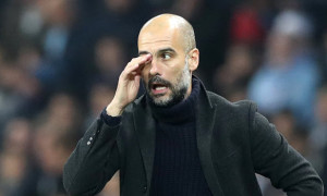 Manchester City manager Pep Guardiola - not moving for defender