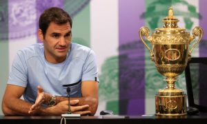 Switzerland's Roger Federer Wimbledon 2017