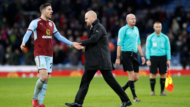 Burnley manager Sean Dyche after the final whistle of the Premier League