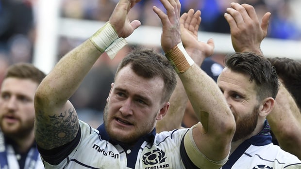 Finn Russell and Stuart Hogg