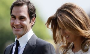 Roger Federer and Mirka