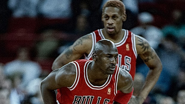 Michael Jordan and Dennis Rodman