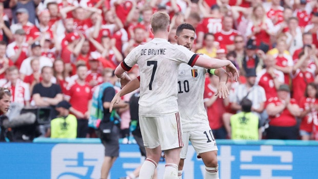 Eden Hazard and Kevin De Bruyne Belguium Euro 2020