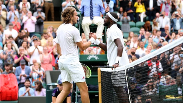 Frances Tiafoe and Stefanos Tsitsipas