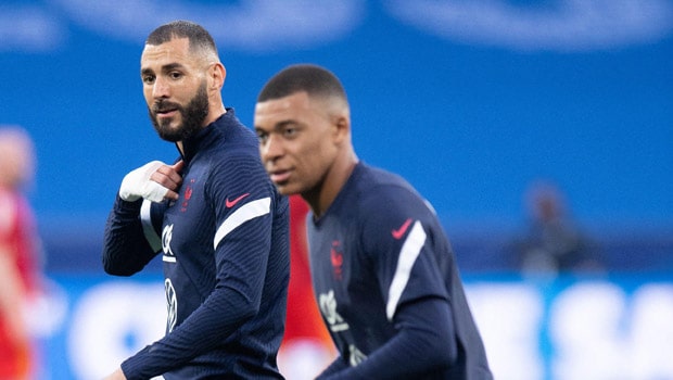 Kylian Mbappe and Karim Benzema France Euro 2020