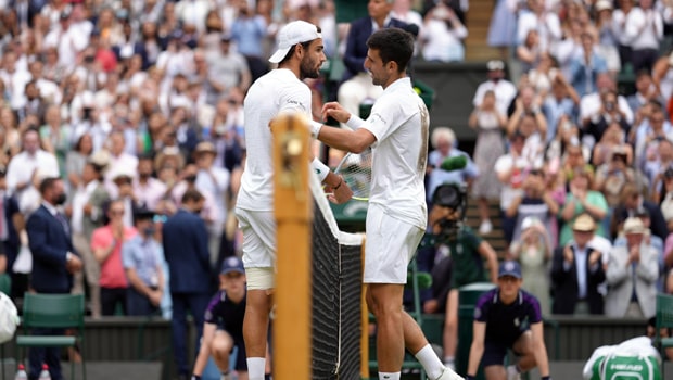 Novak Djokovic and Matteo Berrettini