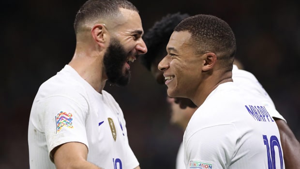 Kylian Mbappe and Karim Benzema France 