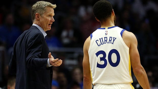 Steve Kerr and Stephen Curry