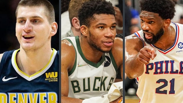 Nikola Jokic Joel Embiid Giannis Antetokounmpo 